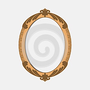 Vintage picture frame. Vector illustration.