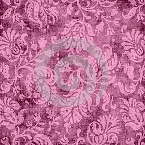 Vintage Pink Floral Tapestry