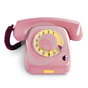 Vintage pink telephone