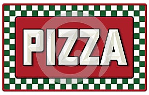 Vintage Pizza tin sign