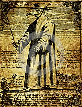 Vintage Plague doctor illustration