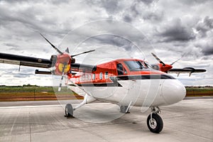 Vintage Plane on an Airport Tarmac.