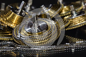 Vintage Pocket Watch Fusee Chain Coiled Around the Fusee Cone