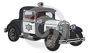 Vintage police car