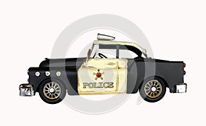 vintage police car toy