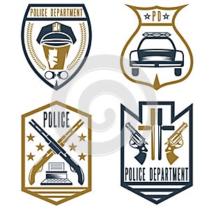 Vintage police law enforcement badges