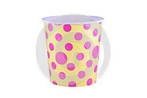 Vintage polka dot bucket