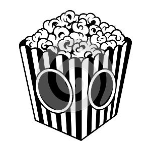 Vintage popcorn bucket box template