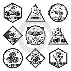 Vintage Popular Spinner Labels Set