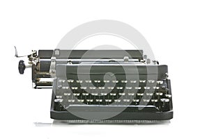 Vintage portable typewriter front view