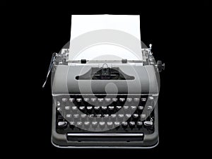 Vintage portable typewriter, isolated