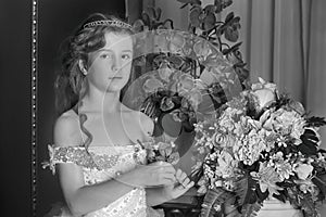 Vintage portrait of a young girl