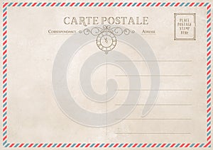 Vintage post card template. Vector illustration