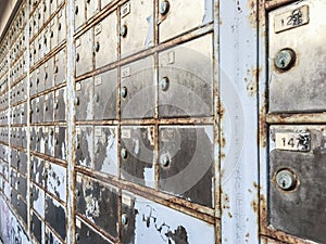 Vintage post office boxes