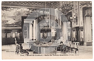 Vintage postcard, Casino, Monte-Carlo photo