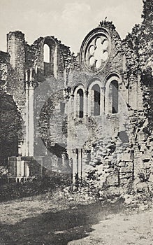 Vintage postcard showing the Abbaye d`Orval at the start of the 20th century