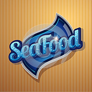 Vintage poster for seafood restaurant.