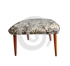 Vintage pouffe stool isolated