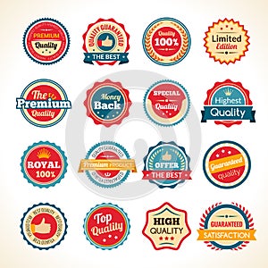 Vintage Premium Quality Color Badges