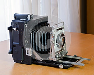 Vintage press camera side view