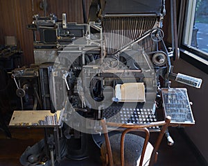 Vintage print machine from