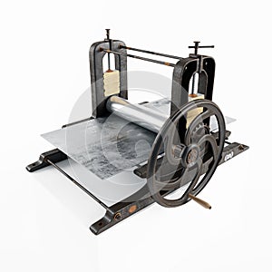 Vintage printing press