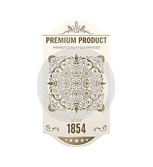 Vintage Product Label Composition