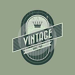 vintage product label design. Vector illustration decorative design