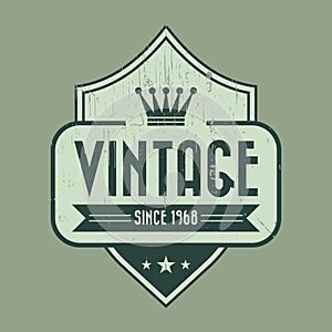 vintage product label design. Vector illustration decorative design