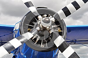 Vintage propeller airplane