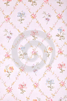 Vintage wallpaper with floral pattern.