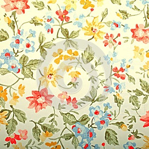 Vintage provance wallpaper with floral pattern