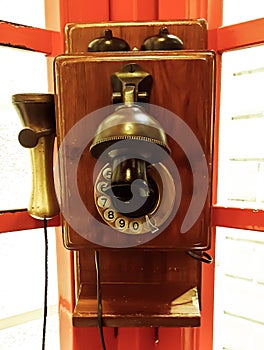 vintage public telephone