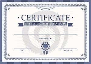 Vintage qualification certificate design template