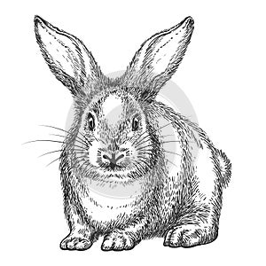 Vintage rabbit sketch