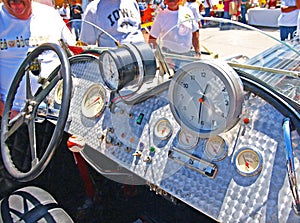 Vintage Race Car Dashboard