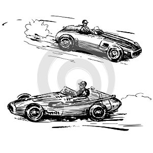 Vintage racing cars