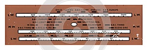 Vintage radio dial
