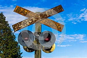 Vintage Railroad Crossing Sign