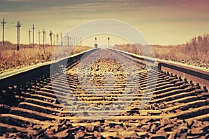 Vintage railroad Horizontal background