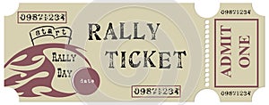 Vintage Rally Ticket