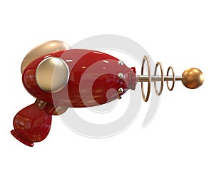 Vintage Ray Gun on white background with clipping path