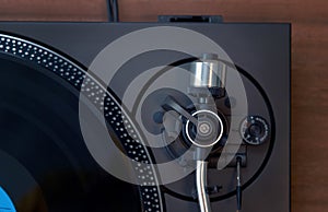 Vintage Record Turntable Player Tonearm Mechanism photo
