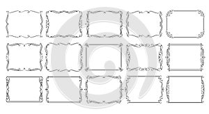 Vintage Rectangular Frame Borders Set
