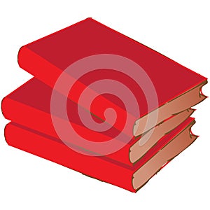 Vintage Red Book pile