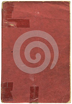 Vintage red book with tape