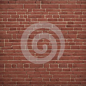 Vintage red bricked wall background texture for design in a mid-range ai generated