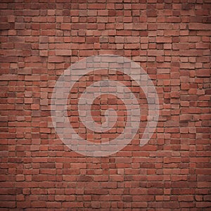 Vintage red bricked wall background texture for design in a mid-range ai generated