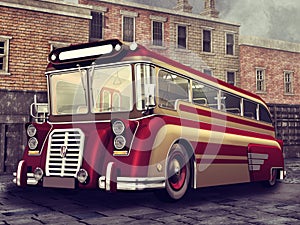 Vintage red bus