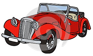 Vintage red cabriolet